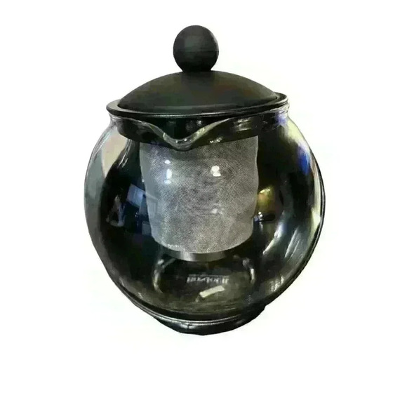 NEW BonJour Good Fortune Brewing Black Teapot 3 Cup 24oz Perfectly Brewed Tea - Picture 1 of 10